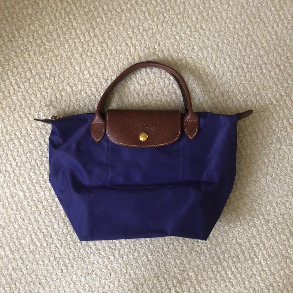 Lonchamp purple mini bag